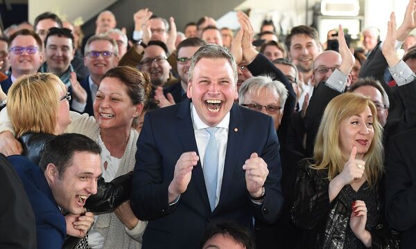 Jubel bei der CDU nach den ersten Ergebnissen.