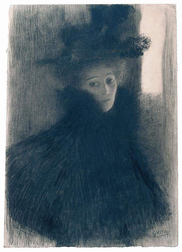 Faszinierende Effekte schuf Gustav Klimt mit Kreide, Bleistift oder farbigen Stiften.