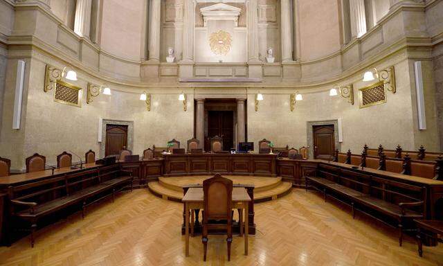 Der große Schwurgerichtssaal im Straflandesgericht Wien 