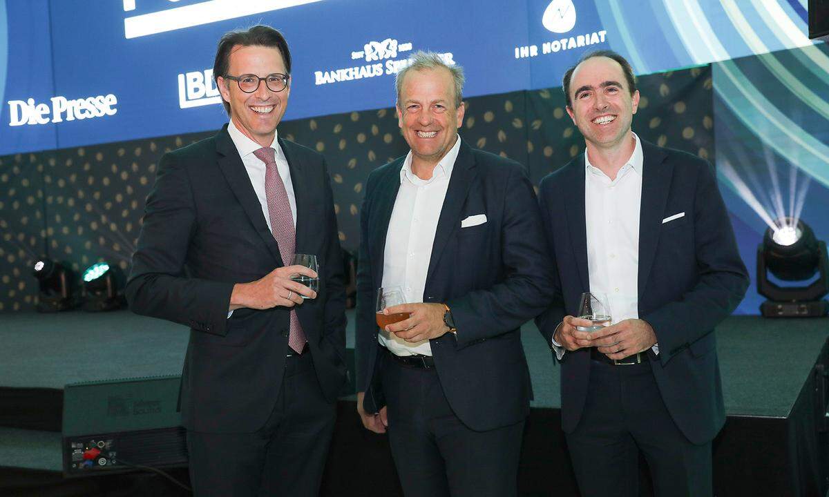 Bankhaus Spängler Vorstand Nils Kottke, Kurt Lassacher und Berndt Zinnöcker, beide Partner bei BDO (v. li.)