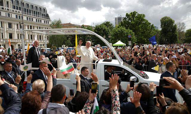 Papst Franziskus bei seinem zweitägigen Besuch in Bulgarien. 