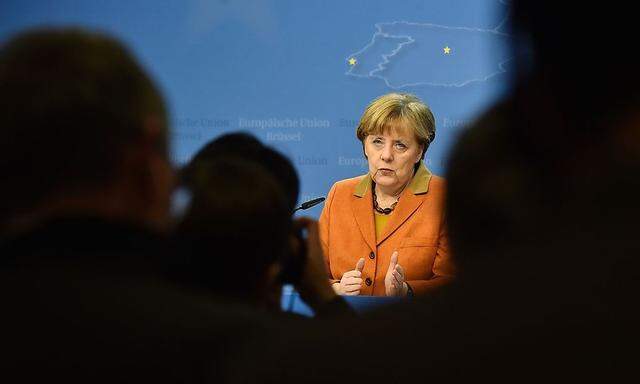 Angela Merkel nach dem EU-Gipfel in Brüssel.