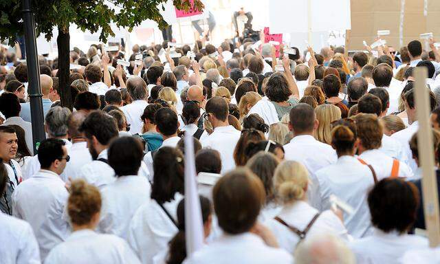 Bild vom Ärzte-Protest Anfang der Woche