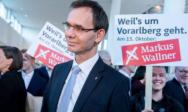 Landeshauptmann Markus Wallner am Wahlabend in Vorarlberg.