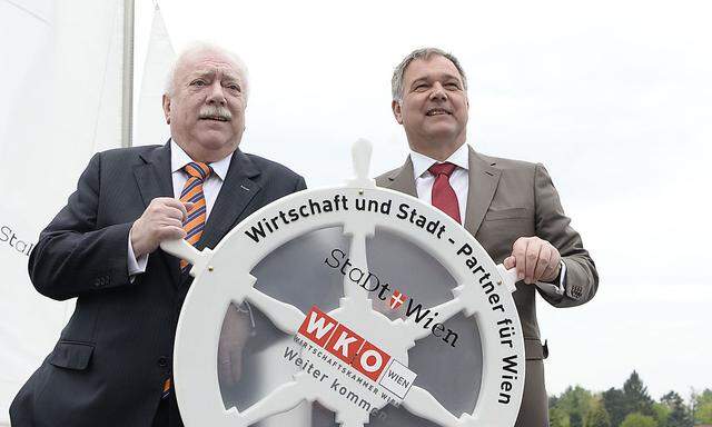 Bürgermeister Michael Häupl (l.) und der Wiener Wirtschaftskammerpräsident Walter Ruck 