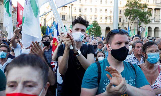 Protest In Budapest.  