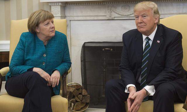 Merkel und Trump in Washington.