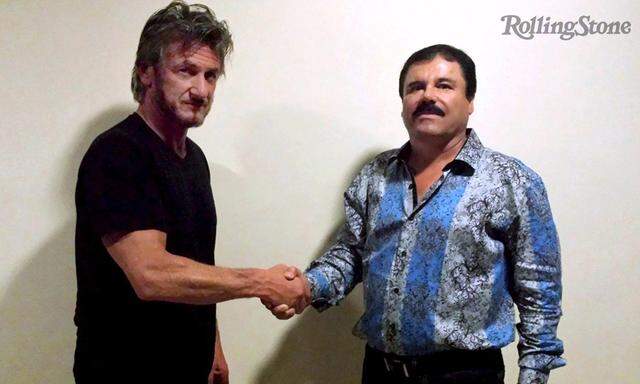 Sean Penn (links) und Joaquín Guzmán nach dem Interview.