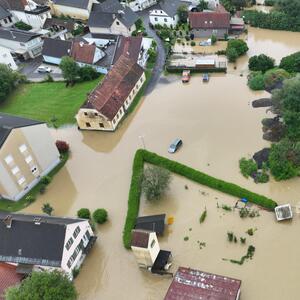 Luftaufnahme aus Gnas. 