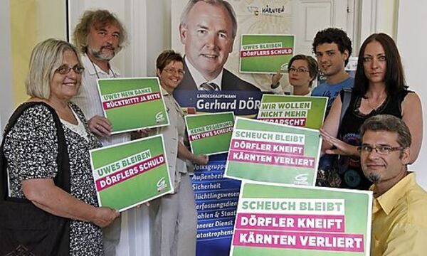 Kärnten: Protestierende Grüne aus Regierungsgebäude geworfenKärnten: Protestierende Grüne aus Regierungsgebäude geworfen