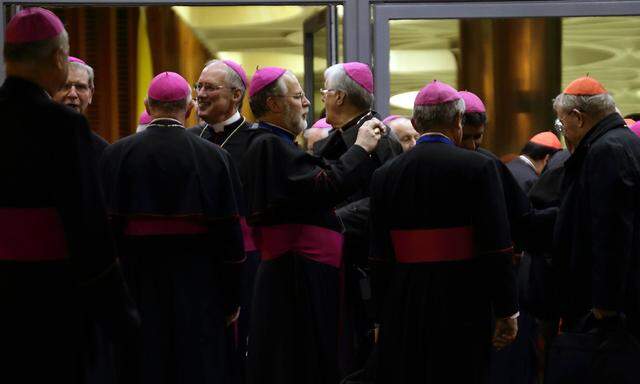 Oct 24 2015 Vatican City State Holy See Cardinals and Bishops during the last session of Syno