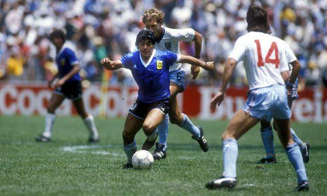 MARADONA Diego Armando Team Argentinien Halbfinale England- Argentinien am 22.06.1986 in Mexico City FIFA Fussball Welt