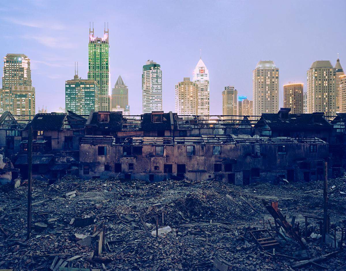 Abriss eines alten Viertels in Shanghai (Greg Girard, 2002)