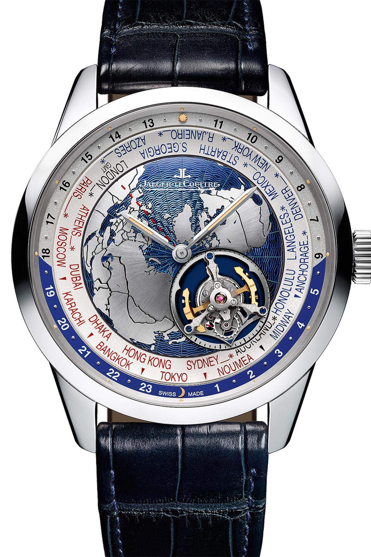 Die Manufaktur krönte ihre erfolgreiche Geophysic-Kollektion mit einem Modell mit Weltzeitanzeige mit fliegend gelagertem Tourbillon.