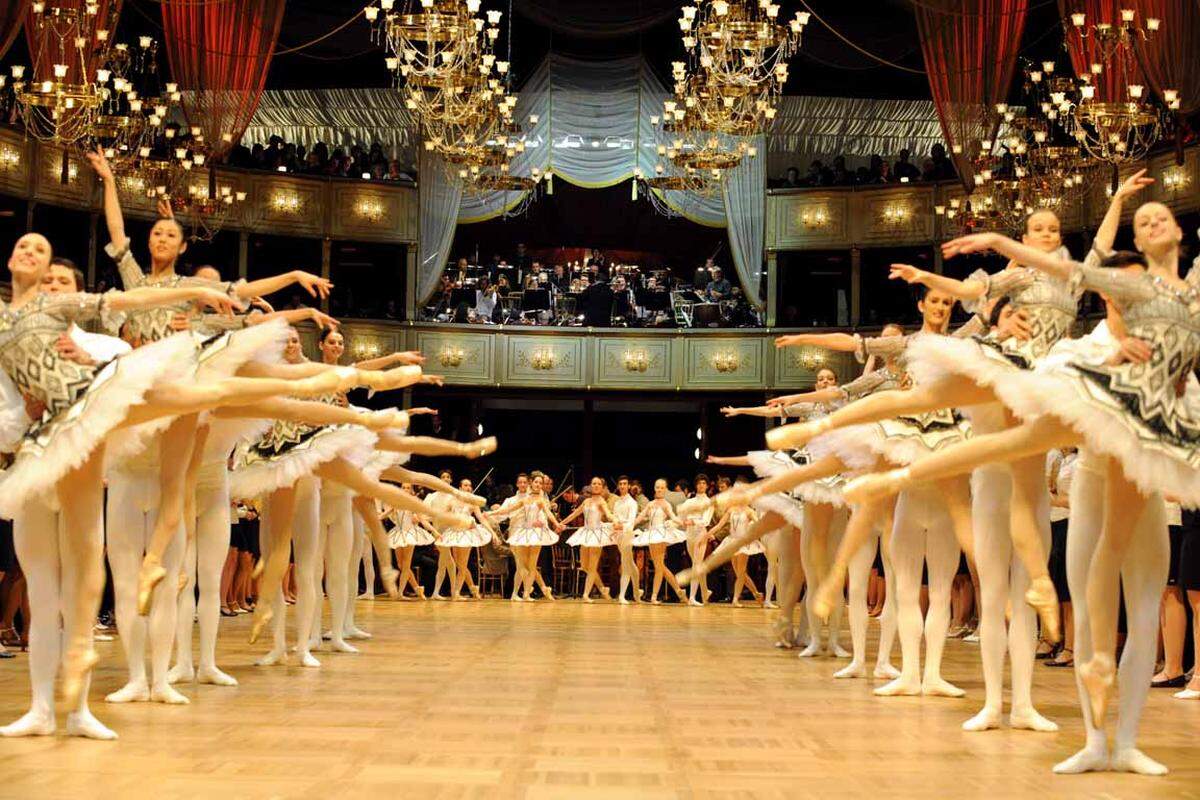 Besonders ins Auge stechen heuer die Kostüme des Ballett-Ensembles. Diese fanden schon als Schneeflocken im "Nussknacker" ihren Einsatz, erzählte Annette Beaufays, die scheidende Leiterin der Kostümwerkstätten der Österreichischen Bundestheater.