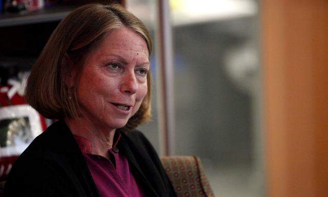 New York Times Executive Editor Abramson speaks during an interview in New York