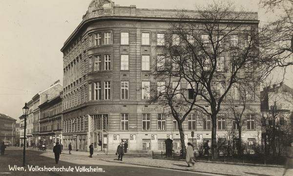 Volkshochschule in der Neumayrgasse 14 in Ottakring, um 1930. 