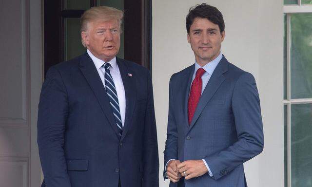 Trump mit seinem kanadischen Amtskollegen Trudeau.
