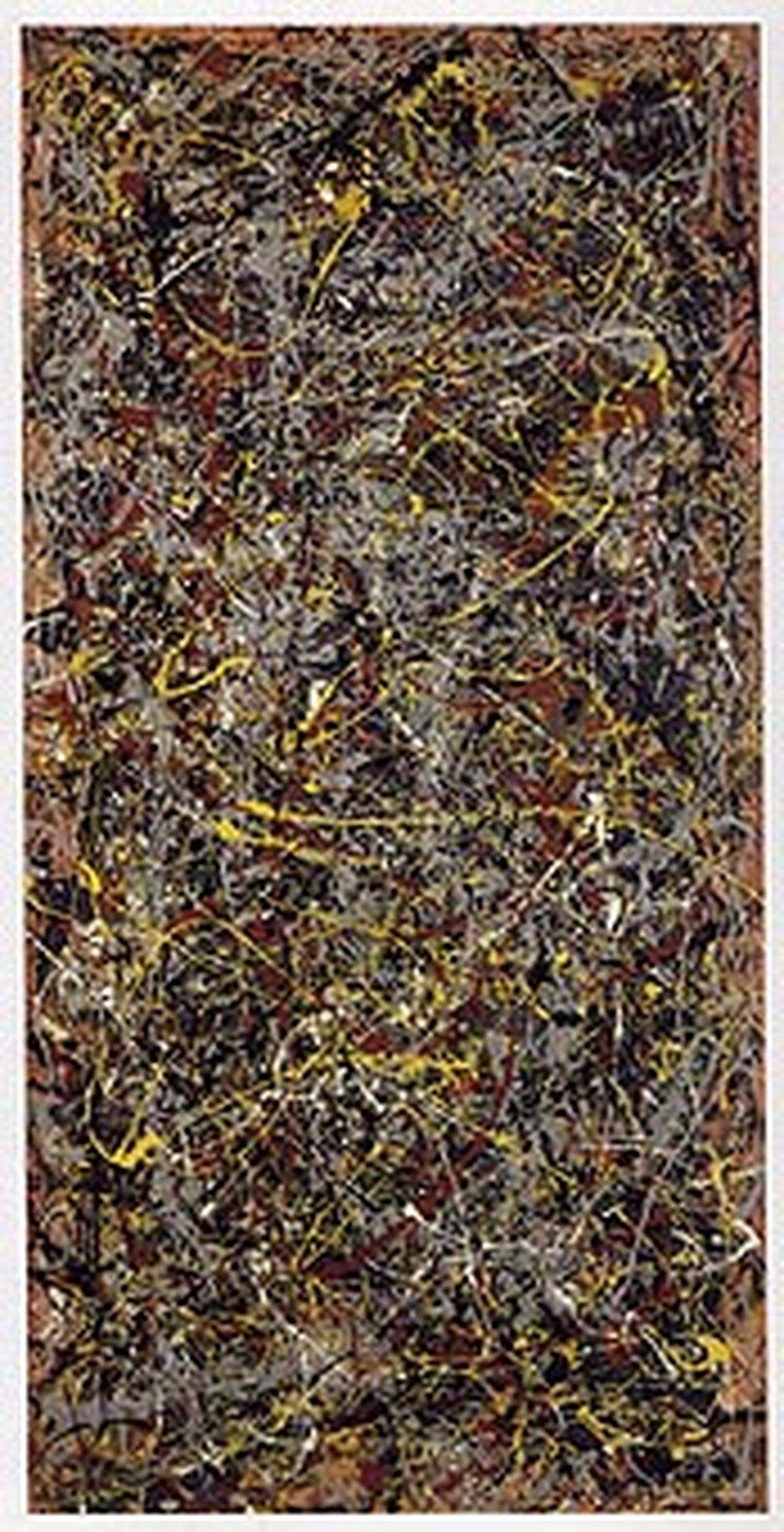 Das Gemälde des amerikanischen Künstlers Jackson Pollock ist das teuerste der Welt. Es erzielte den Rekordpreis von 140 Millionen Dollar. Das sind über 109 Millionen Euro. Über den Käufer wird heftig spekuliert, vermutlich handlet es sich um den Industriellen David Martinez.