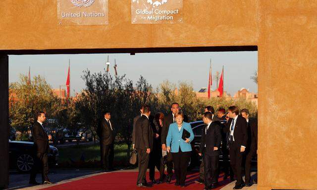 Die deutsche Bundeskanzlerin Angela Merkel legte bei der Konferenz in Marrakesch ein Bekenntnis zum Multilateralismus ab.
