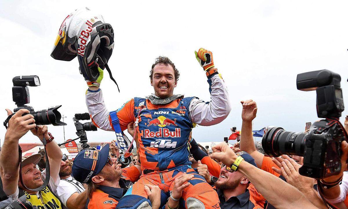 Motorradpilot Matthias Walkner gewinnt als erster Österreicher die legendäre Rallye Dakar.