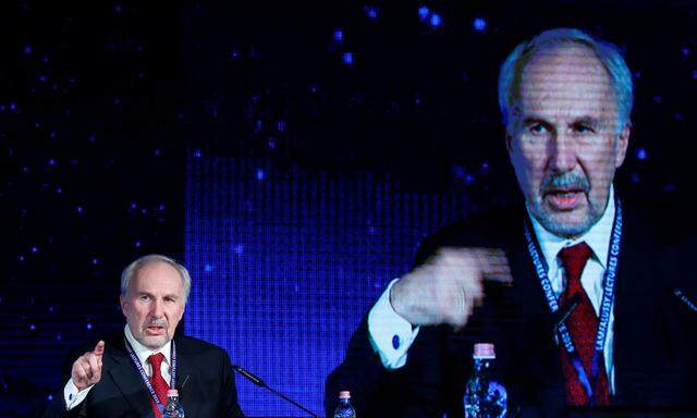 Nowotny, Governor of the Oesterreichische Nationalbank delivers a speech during Lamfalussy Lectures Conference in Budapest