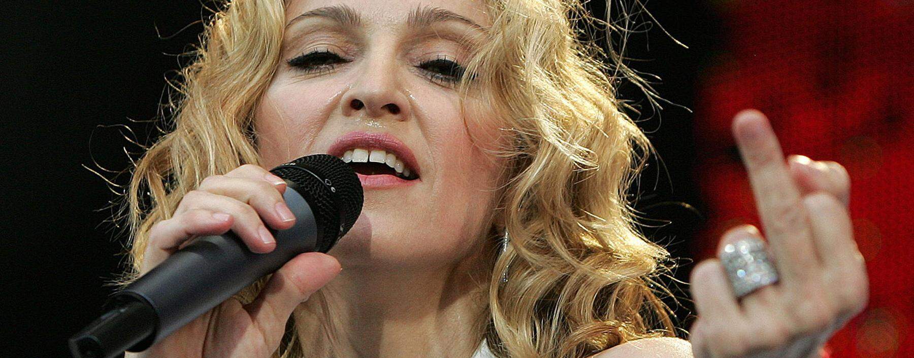 U.S. pop star Madonna performs at the Live 8 concert in Hyde Park in London.
