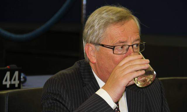 140715 STRASBOURG July 15 2014 Xinhua Jean Claude Juncker waits for the result of the el
