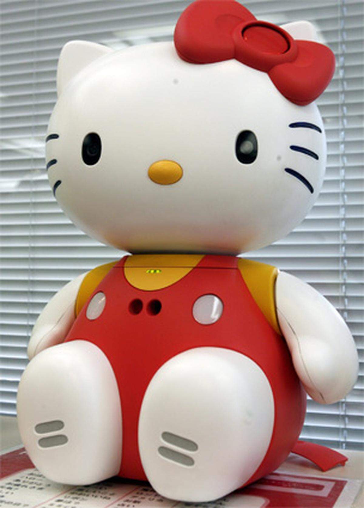 Der Hello Kitty Roboter soll Kinder bei Laune halten, während ihre Eltern tagtäglich Arbeiten gehen. Das müssen sie auch, um sich das Robokitty leisten zu können: 6.299 US-Dollar werden dafür verlangt. Je nach Situation passt sich das Gerät seine Reaktionen an. Allerdings ist es nur in japanischer Sprache erhältlich.