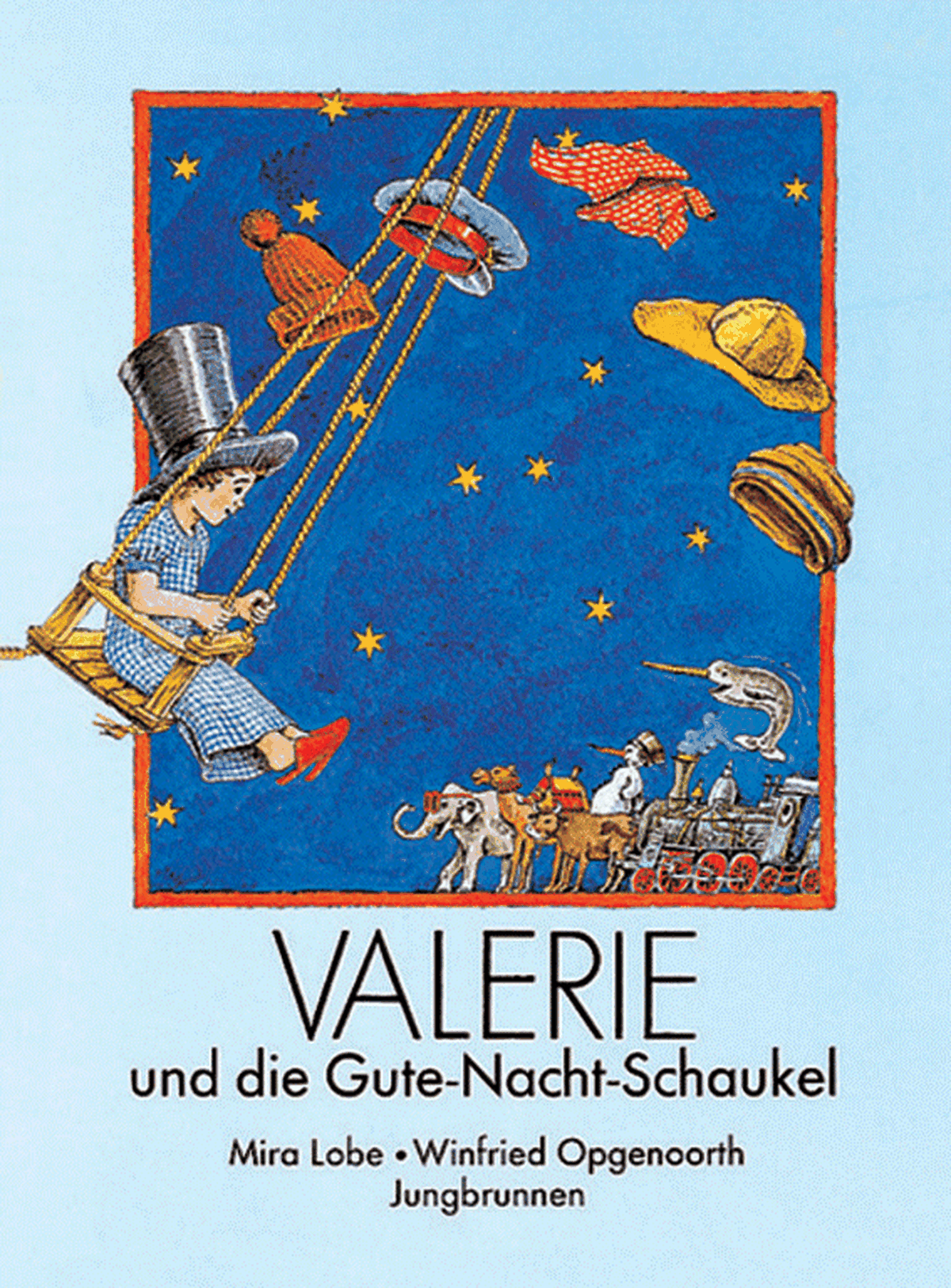 ... und die Gute-Nach-Schaukel ist wie "Das kleine Ich bin Ich" ein Klassiker vom Mira Lobe. Die Eltern-Generation der jetzigen Kleinkinder lasen im Wesentlichen alle dieselben Autoren: Astrid Lindgren, Otfried Preußler, Mira Lobe, Vera Ferra-Mikura, Enid Blyton, später kamen Christine Nöstlinger, Eric Carle, Michael Ende und Janosch dazu.