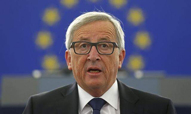 Jean-Claud Juncker vor dem europäischen Parlament.