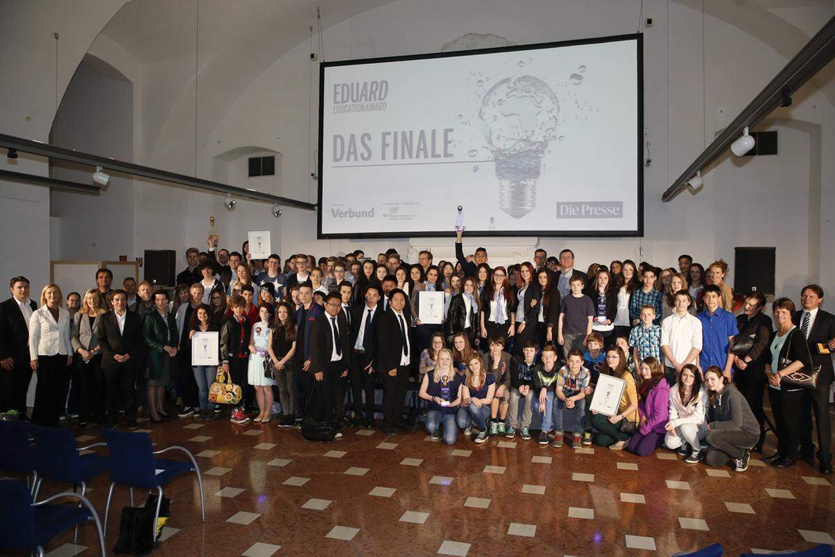 Das finale Abschlussfoto mit allen Preisträgern von EDUARD 2014.