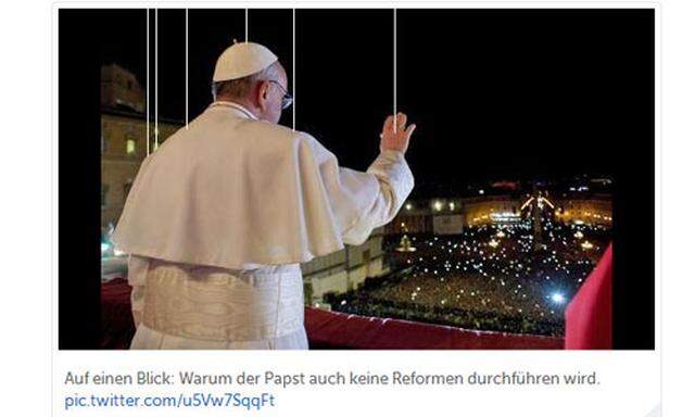 Twitter sind Papst weisser