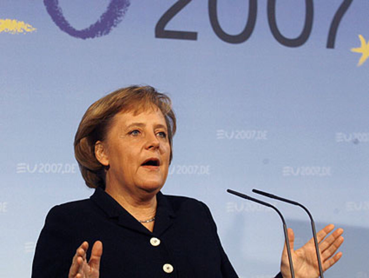 Unter ihrem sechsmonatigen EU-Vorsitz hat die deutsche Bundeskanzlerin Angela Merkel Großprojekte wie den EU-Reformvertrag und den Klimaschutz auf den Weg gebracht. Das Verhältnis mit Russland bleibt dagegen angespannt.Im Folgenden eine Bilanz der deutschen Ratspräsidentschaft, die am 30. Juni endet.