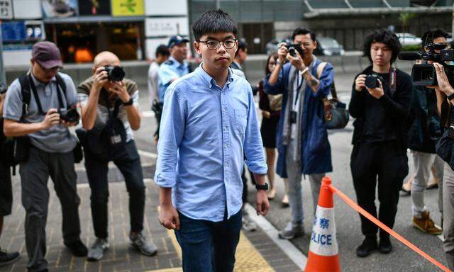 Joshua Wong (hier auf einem Archivbild) droht eine mehrjährige Haftstrafe.