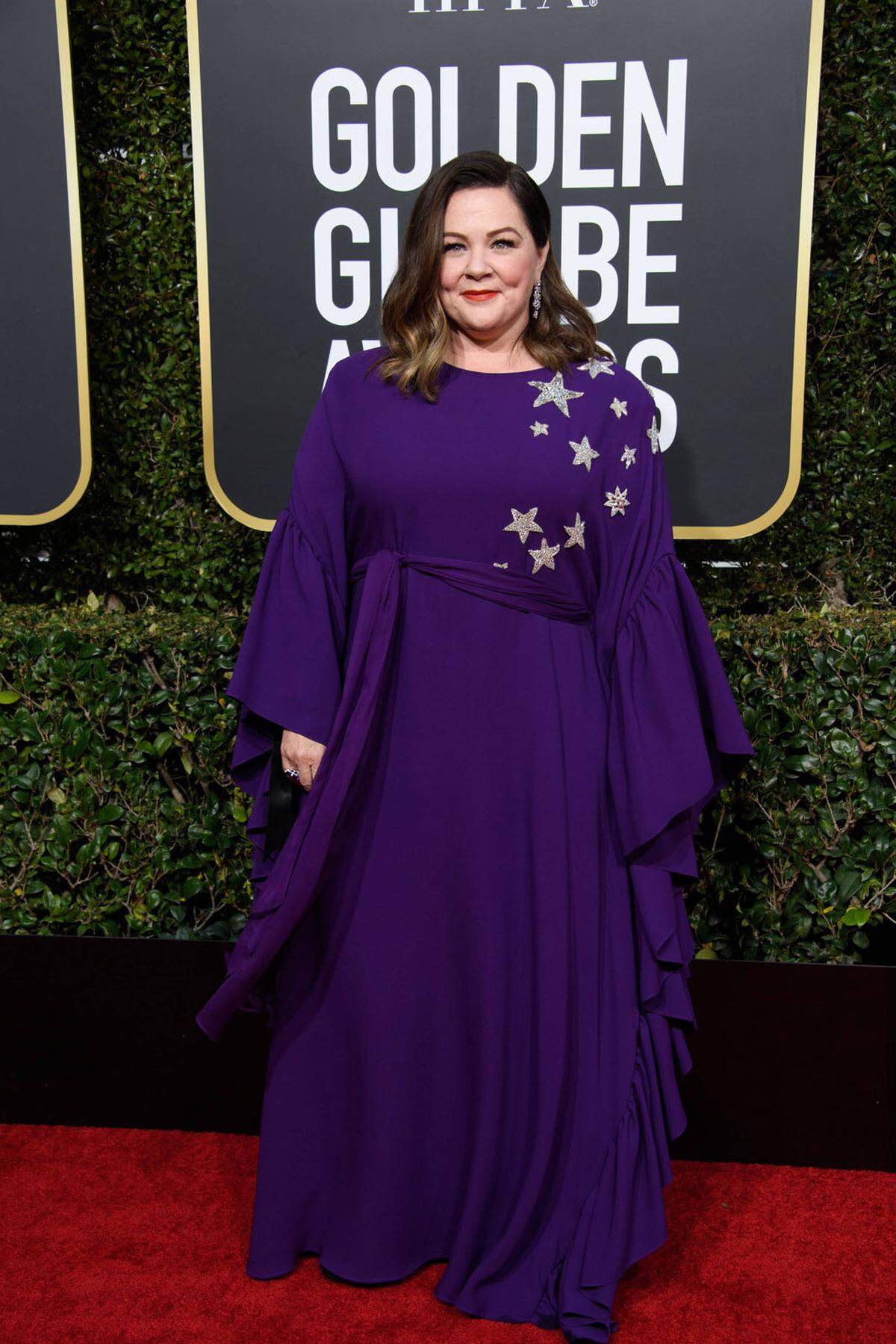 Melissa McCartney konnte in Reem Acra überzeugen.