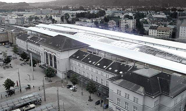 Salzburger Hauptbahnhof, wie er nach dem Umbau aussehen soll.