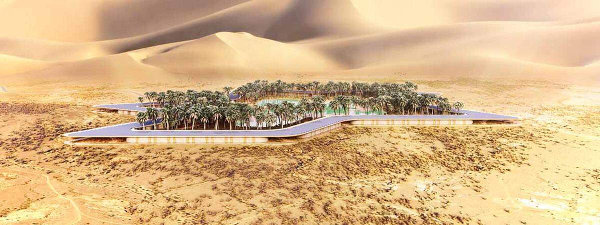 Der grünste Ferienort der Welt soll in Liwa in den Vereinigten Arabischen Emiraten entstehen. Baharash Architecture wurde von der Eco Resort Group in Dubai engagiert um ein Flagship Eco Resort zu planen.