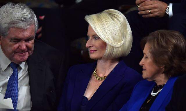 Callista Gingrich (Mitte) mit ihrem Mann Newt (li.).