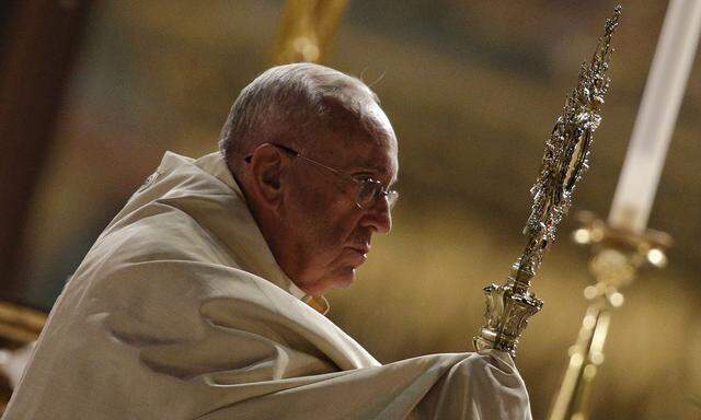 Pope Francis celebrates a mass during the feast of Corpus Christi at St. Giovanni in Laterano Basilica, in Rome