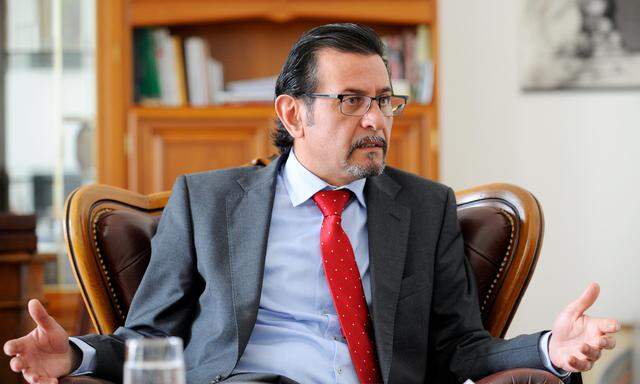 Sala Abdel Shafi, palästinensischer Botschafter  in Wien, bei einem „Presse“-Interview im Juli 2014.. 