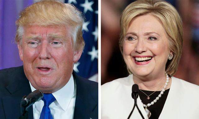 Die beiden aussichtsreichsten Kandidaten: Donald Trump und Hillary Clinton.