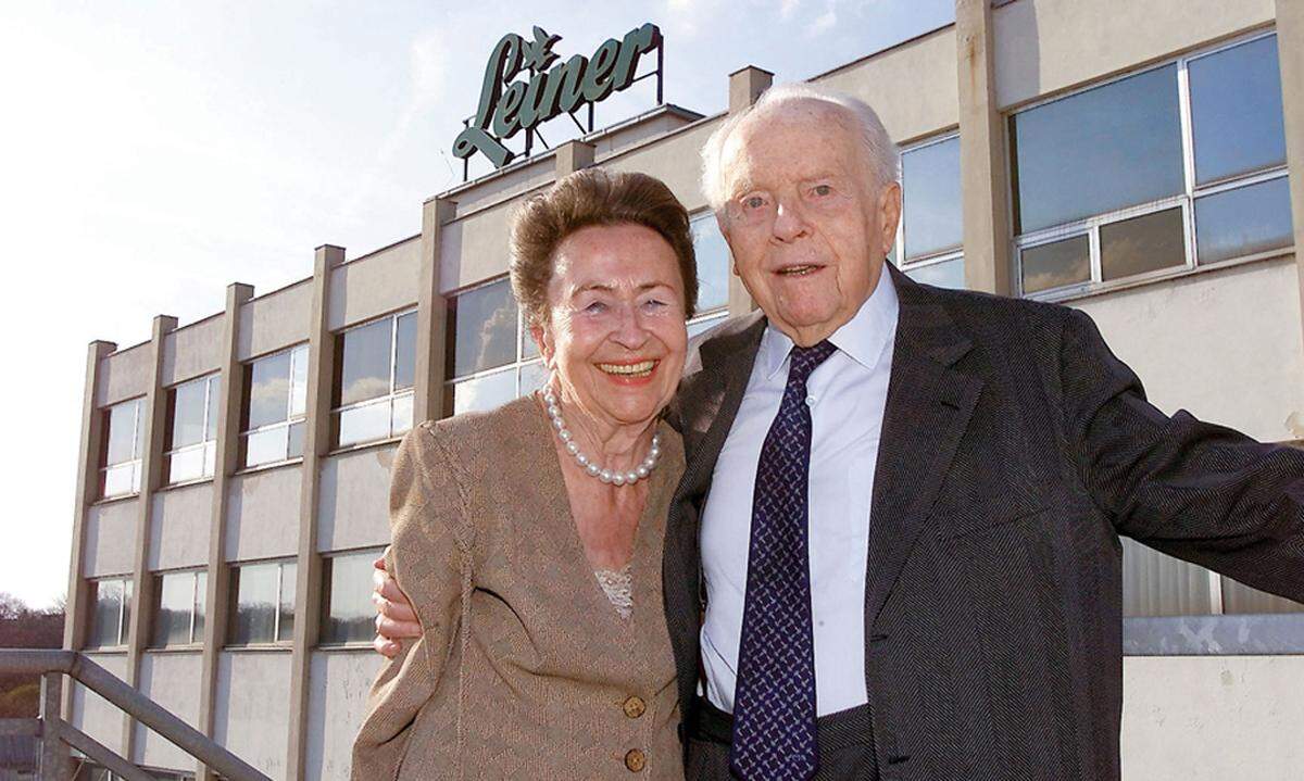 Das Unternehmen feiert sein 100-jähriges Bestehen. Hier Rudolf Leiner junior mit Gattin Frieda. Er hatte nach dem zweiten Weltkrieg den Grundstein für das Unternehmen gelegt.