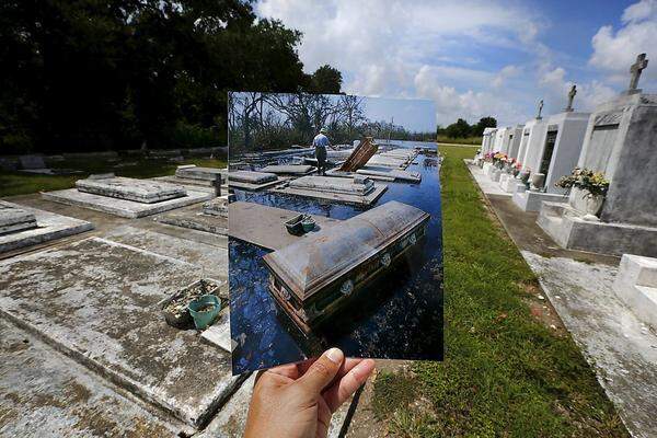 Gut 80 Prozent von New Orleans wurden im August 2005 überflutet und etwa 1.300 Menschen getötet. Hunderte galten als vermisst - die meisten von ihnen bis heute. Mehr als die Hälfte der Opfer war 75 oder älter. Auch die bereits Verstorbenen blieben in ihren Särgen nicht vom Hochwasser verschont.