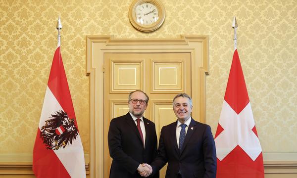 Der gebürtige Berner Alexander Schallenberg und Ignazio Cassis. 