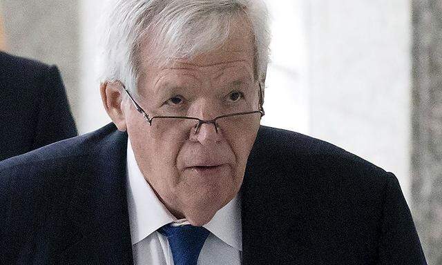 Former U.S. House of Representatives Speaker Dennis Hastert exits after an appearance in federal court in Chicago