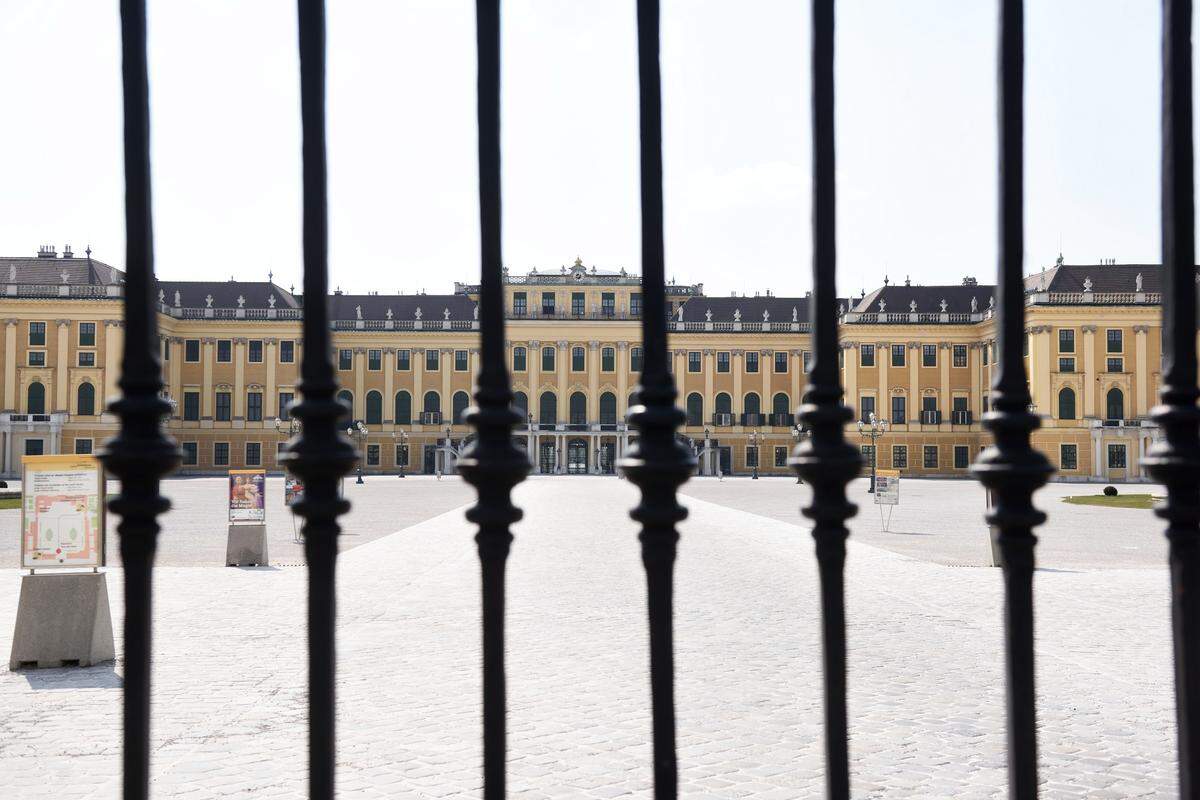 Zu Beginn waren auch die großen Parks - wie jener in Schönbrunn gesperrt.