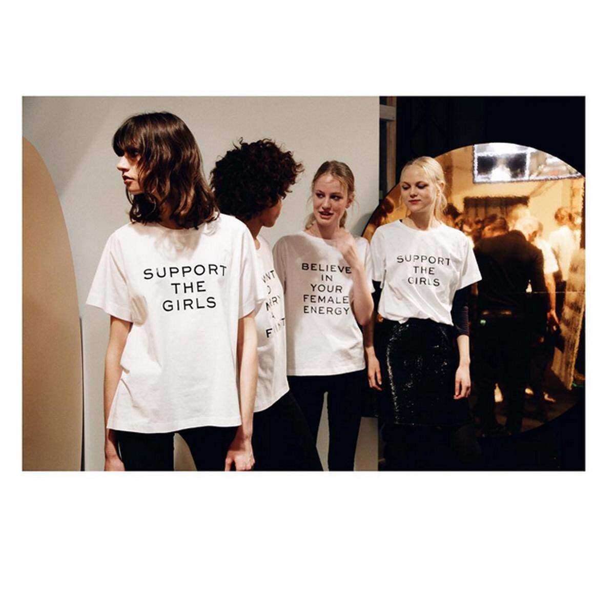"Support the Girls" und "Believe in Female Energy" ist da auf den Shirts zu lesen. Plakativ und überdeutlich wird Feminismus damit zum Modetrend. Und der kann mitunter auch recht kurzweilig sein.