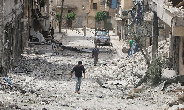 Aufnahme aus Aleppo vom Dienstag