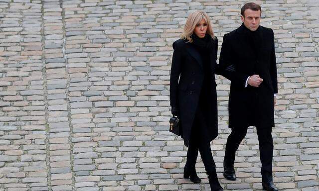 Frankreichs Präsident Emmanuel Macron und seine Frau Brigitte
